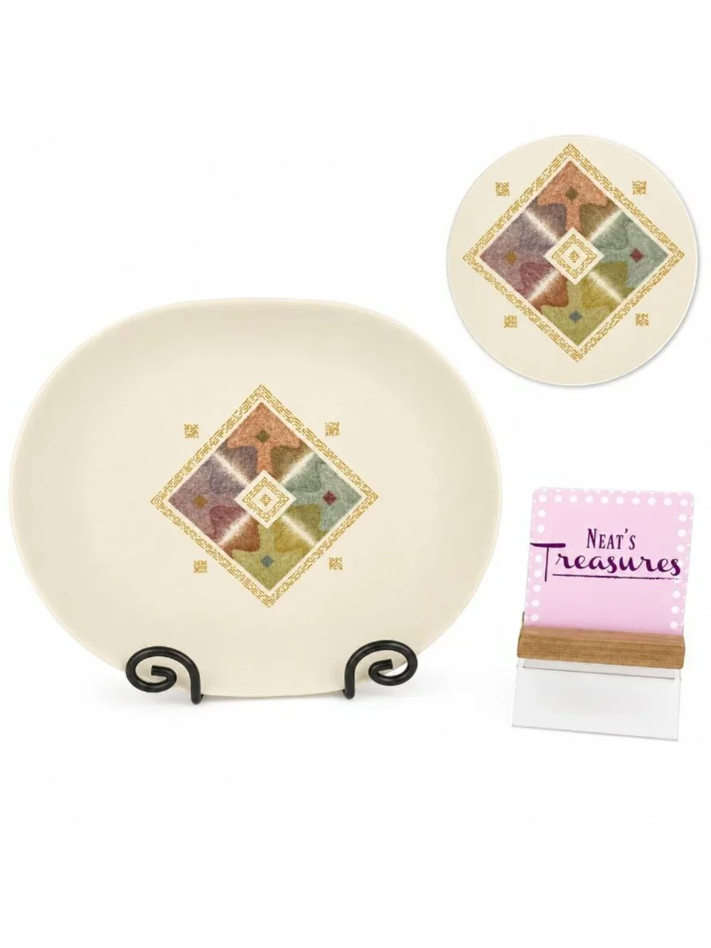 Corelle Corning MIRAGE Sandstone Southwestern Center Beige 12